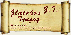 Zlatokos Tunguz vizit kartica